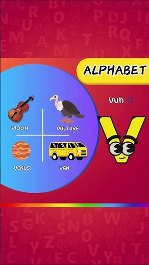 Letter V Vocabulary for Kids | English Words Starting with V | Learn Alphabet | Fun Phonics