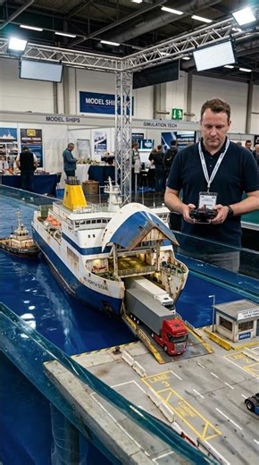 Ultra Realistic RC Ferry Unloading Trucks in Mini Port #ai