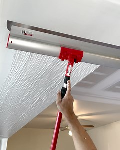 Here's how to use our best-selling skimming tools for fast & professional results 👇 1. Load the area to be skimmed either by hand, with a roller, or with a flat box. Make sure the load is nice and level, free of any lumps. 2. Feather the edges, preferably with a flexible 6”. 3. With the skimming tool at a 45-degree angle, pull the mud with light to medium pressure to remove excess mud from the load and to level the mud to the surface. PRO TIP: For larger joint areas, a light 45-degree pull may 