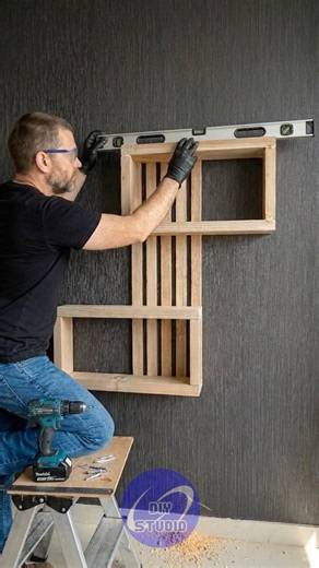DIY Rustic Wooden Wall Shelf Build | Amazing Woodworking Transformation from Scratch #woodcraft