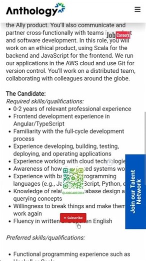 Anthology Hiring: Associate Software Engineer I | Join Their Dev Team #applynow #job