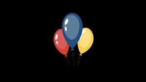 Download Balloons animation with alpha matte for free