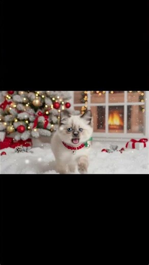Siamese Kitten Discovers Christmas for the First Time 🎄😻 (Too Cute!)