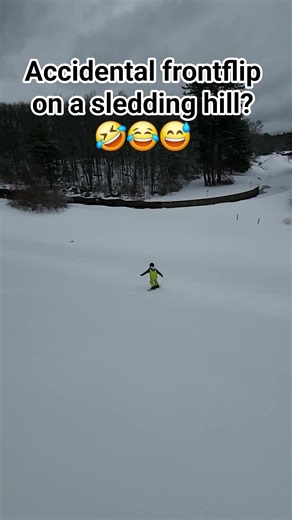 my lil bro did a frontflip on accident 🤣 #insta360 #snowboarding snowboard #freestylesnowboarding
