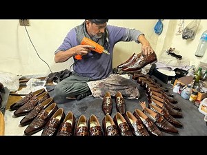 Handmade Leather Shoes Making Process in Factory | Shoes Manufacturing Complete Process |