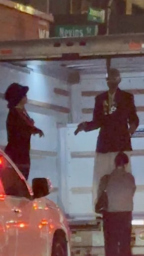 Sometimes you see the craziest things as your driving home through downtown Brooklyn. Last night I noticed a U-Haul truck with the back door open and it looked like either a photo shoot or a ballroom dance party was about to begin. #brooklyn #nyc #night | Charles West | Facebook