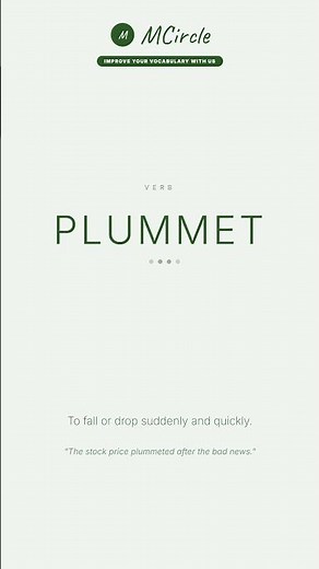 Learn English: What is Plummet? | Vocabulary Shorts