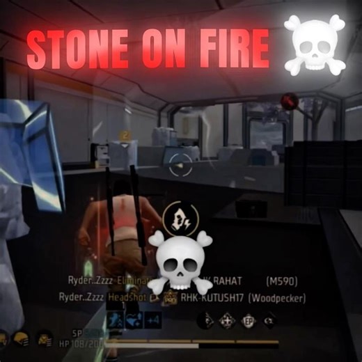 STONE ON FIRE ☠️🔥 || 1 vs 3 SITUATION @FreeFireBangladeshOfficialYT @ffesportsbdofficial
