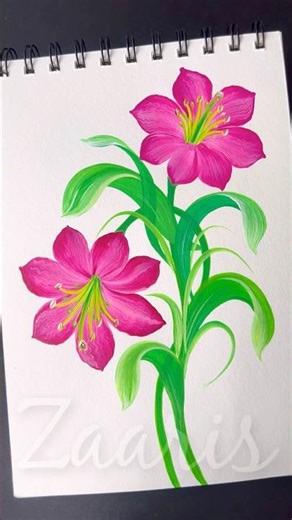 ❣️WOW🌸PINK Flowers🌺 one stroke painting 🖌️🎨 #shorts #pink #viral #flowerpainting #drawing #art