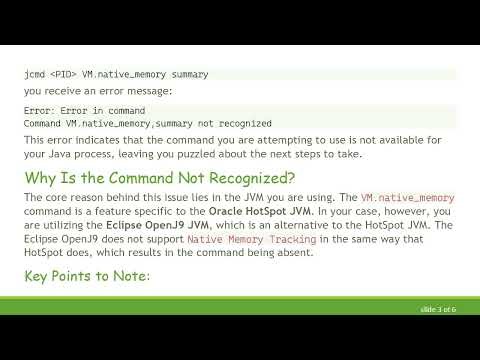 Resolving VM.native_memory Command Issues in Java with Eclipse OpenJ9