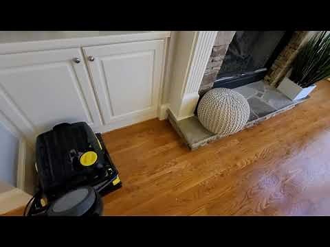 Removing Bona polish from hardwood floors to restore the original texture of the hardwood floors