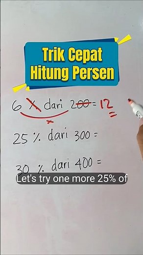 Trik Cepat Menghitung Persen #matematika #maths #mathematics #persen