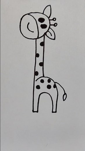 Draw the giraffe the right way 🧑‍🎨😍 #drawing #mydrawing #easydrawing #art #artist #drawing #artwork