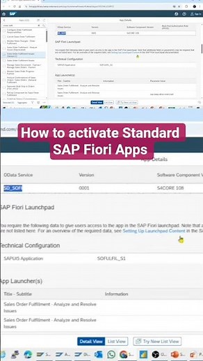 How to activate Standard SAP Fiori Apps