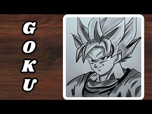 Goku drawing | How to draw Goku Ultra Instinct step by step | Dragon Ball Z | Drawing | Anime Sketch