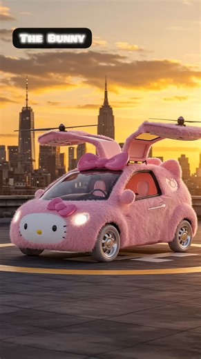 49K views · 1.1K reactions | Hello kitty flying car wow  it so cute I like it 勺❤️ #reelsvideoシ #viralreelsシ #fypシ #fb #love #pink #barbie #kids #hellokitty #flyingcar #newyork #usa | The Bunny | Facebook