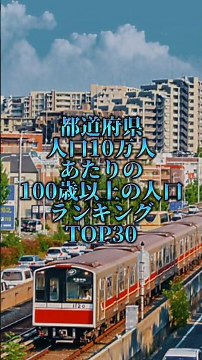 都道府県人工10万人あたりの１００歳以上の人口ランキングTOP30 【地理系ランキング】 #地理系 #地理系を救おう #ランキング #人口