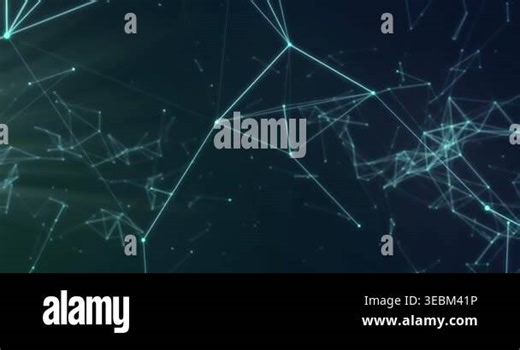 Animation of network of connections moving on black background. network, connections and digital interface concept digitally generated video Stock Video Footage - Alamy