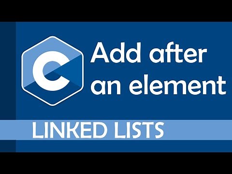 Add after an element in a linked list