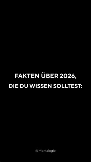 💎 𝗠𝗲𝗻𝘁𝗮𝗹𝗼𝗴𝗶𝗲 | Persönlichkeitsentwicklung on Instagram: "2026 fühlt sich für viele nicht einfach wie ein neues Jahr an – sondern wie ein Wendepunkt ✨ Ein Moment, in dem Zeit plötzlich spürbar wird ⏳ Jahre rasen vorbei, Technik begleitet uns ständig 📱, und trotzdem merken viele: 👉 Bewusstsein, Fokus und echte Entscheidungen werden immer wertvoller 🧠💭 2026 erinnert daran, wie schnell sich Dinge verschieben – Alter, Prioritäten, Lebensphasen 🔄 Nicht um Druck zu machen, sondern um wa