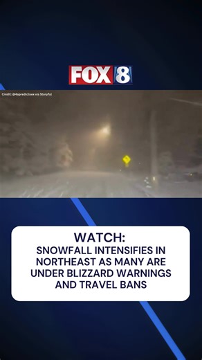 More than 22 inches of snow has already fallen in parts of New York. The latest here: https://fox8.com/news/ap-the-latest-snowfall-intensifies-in-northeast-as-many-are-under-blizzard-warnings-and-travel-bans/ | Fox 8 News