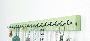 Wall Mounted Jewelry Organizer Necklace Hanger | Affordable Storage That Will Look so Cute With Your Jewelry on Display. Boho | Farmhouse - Etsy