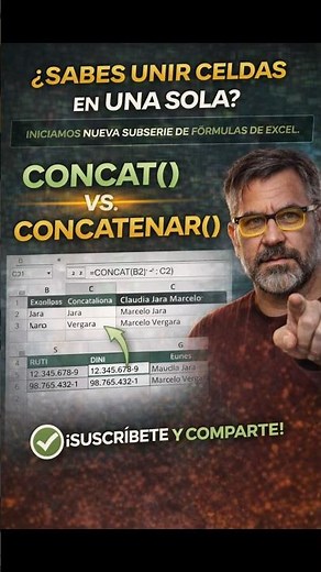 Excel Formulas: CONCAT/CONCATENAR