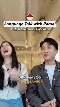 THIS Indonesian local language?! 😲🇮🇩 Ambonese with ‪@RamaLauw‬ 🌊 #bahasadaerah #indonesian