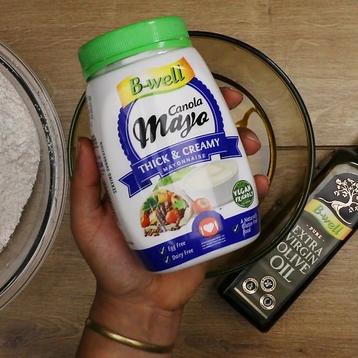 77K views · 212 reactions | B-well Thick & Creamy mayonnaise has all the flavour you love and is packed with health benefits. Free from eggs, dairy, GMO's and gluten and high in omega 3's, it's a stellar vegan option. Deliciously rich and savory, this mayo is ideal for use in sauces, burgers and even chocolate cake! | B-well Foods | Facebook