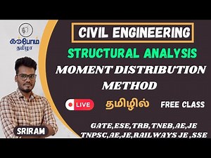 Moment Distribution Method | structural analysis | in tamil | civil | karpom tamizha academy