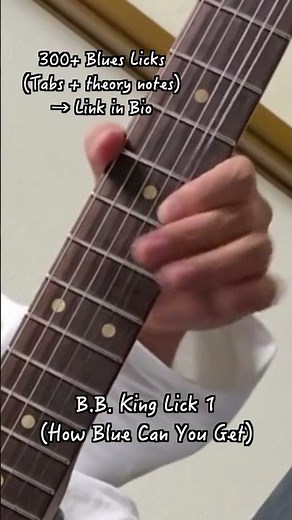 B.B. King Lick 1 from How Blue Can You Get Live at Farm Aid 1985 | 300+ blues licks inside BGL