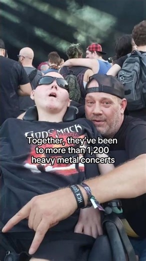 Single Dad Brings Son With Cerebral Palsy to Metal Concerts for Comfort #fatherson #mettalica