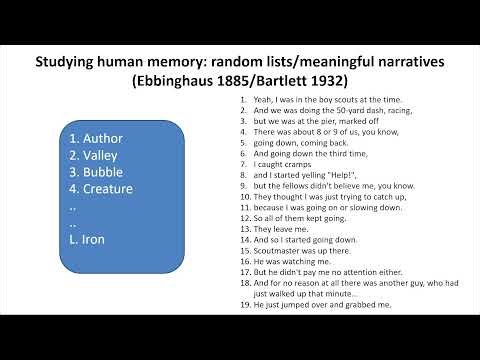 Hierarchical structure of language and narratie recall