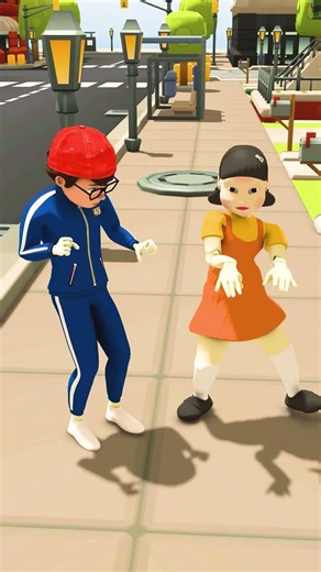 Squid Game Dance Scene in 3D. #animation #dance #barbie #games #funny #dancing