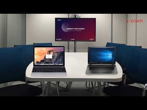 Wireless screen sharing from Windows, MAC and Linux to Zoapi Hub