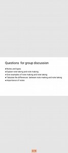 Questions for group discussion:Notes and typesExplain not... | Filo
