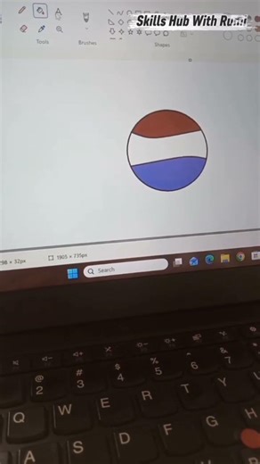 Pepsi Logo in MS Paint | Easy Drawing Tutorial