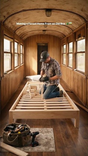 I Turned an Old School Bus into a Cozy Tiny House