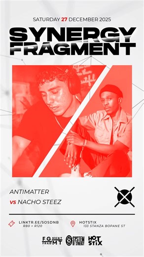 System of Synergy - Dark Dystopian Drum & Bass on Instagram: "SYNERGY VS FRAGMENT - REZZI VS REZZI - @antimatter_dnb heads into the rings of sound with @el_nachosteez 🐍 grab your spot at our last throwdown of 2025 🔊"