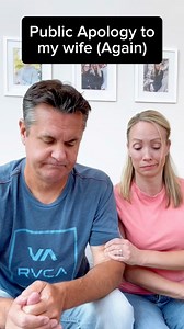 And he’s sorry again #publicapology #imsorry #funnyapology #apologytowife #sorry #apology | Rick and Carly