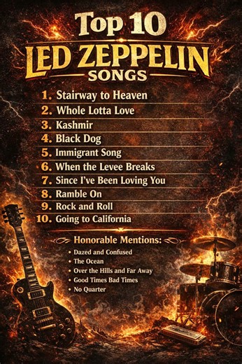 The Top Ten Led Zeppelin songs