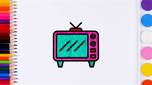 Coloring Television | Fun with Kids Arts