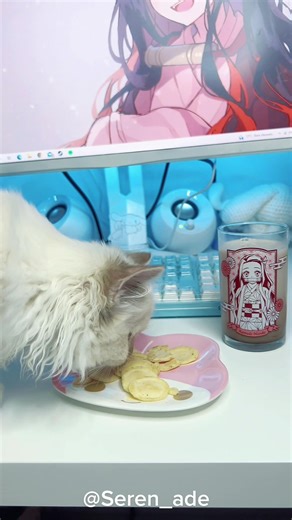 My kitten tries a Demon Slayer ASMR! @bunny_kittie #asmr #asmrsounds #demonslayer #kimetsunoyaiba #kny #catasmr #kittenasmr #kawaii #kawaiiasmr #sanrio #cute #anime