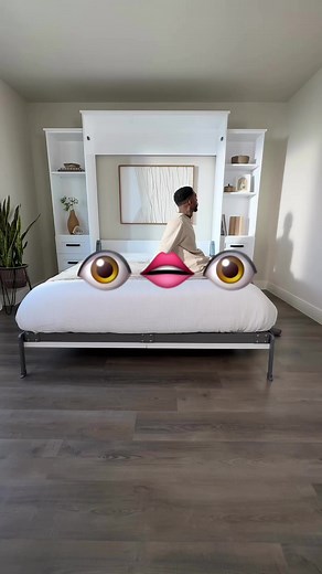 The bed of your dreams 😘 #horizontalbed #murphybed #diy #diydecor #homedecorideas | Murphy Door