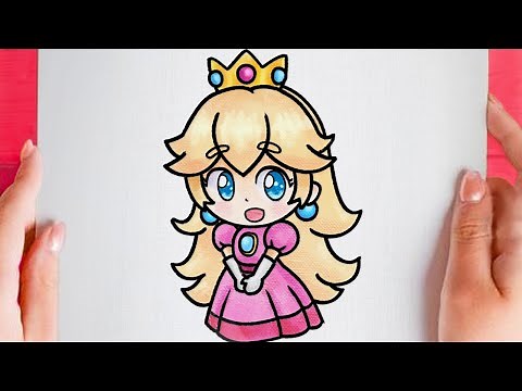 How to Draw Princess Peach from Super Mario Bros