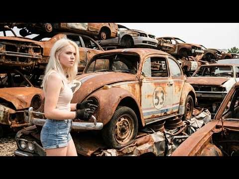I Rescued the Lost Love Bug! 1963 VW Beetle Herbie Full Restoration | AI Satisfying ASMR