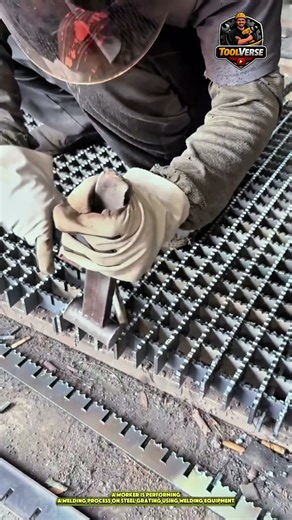 Steel Grating Welding Process in Metal Fabrication Work #welding #steelgrating