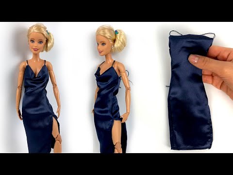 Gorgeous DIY Barbie Doll Dress 💙 | How To Make Barbie Clothes | Making a Doll Dress