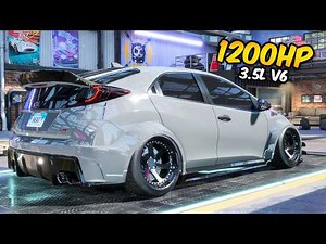 Need for Speed Heat Gameplay - 1200HP HONDA CIVIC TYPE - R Customization | Max Build 400+