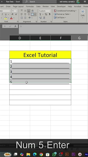 Add Auto Underline in Excel#ExcelTips #ExcelTricks #AutoUnderline #ExcelFormatting #LearnExcel
